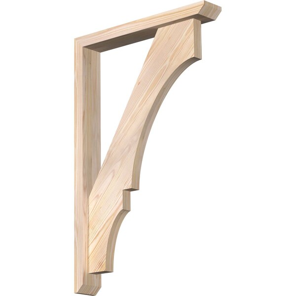 Ekena Millwork Balboa Slat Smooth Bracket w/ Offset Brace, Douglas Fir, 3 1/2"W x 22"D x 34"H BKT0402X22X34BOA06SDF - main